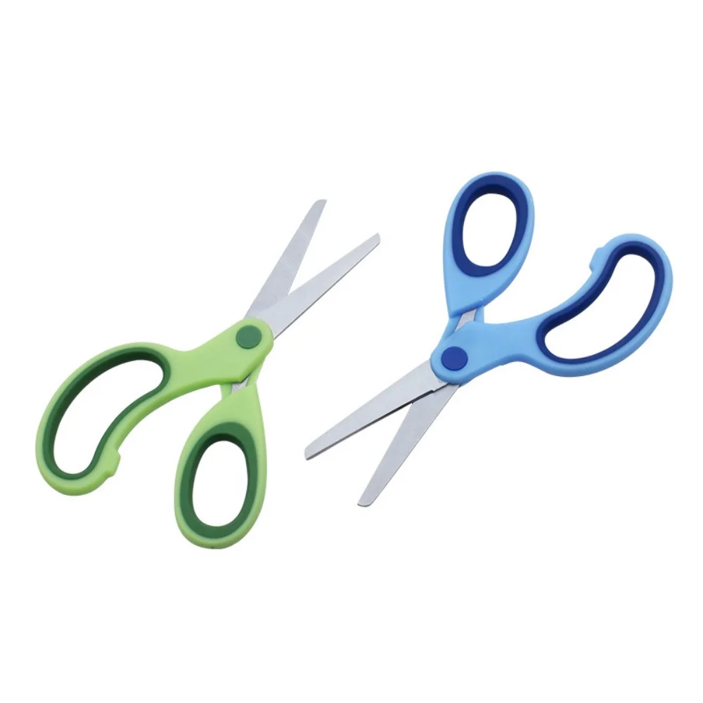 Left-handed Scissors Student Stainless Steel Colorful Cute Scissors Children's Small Scissors Simple Safety Office Scissors