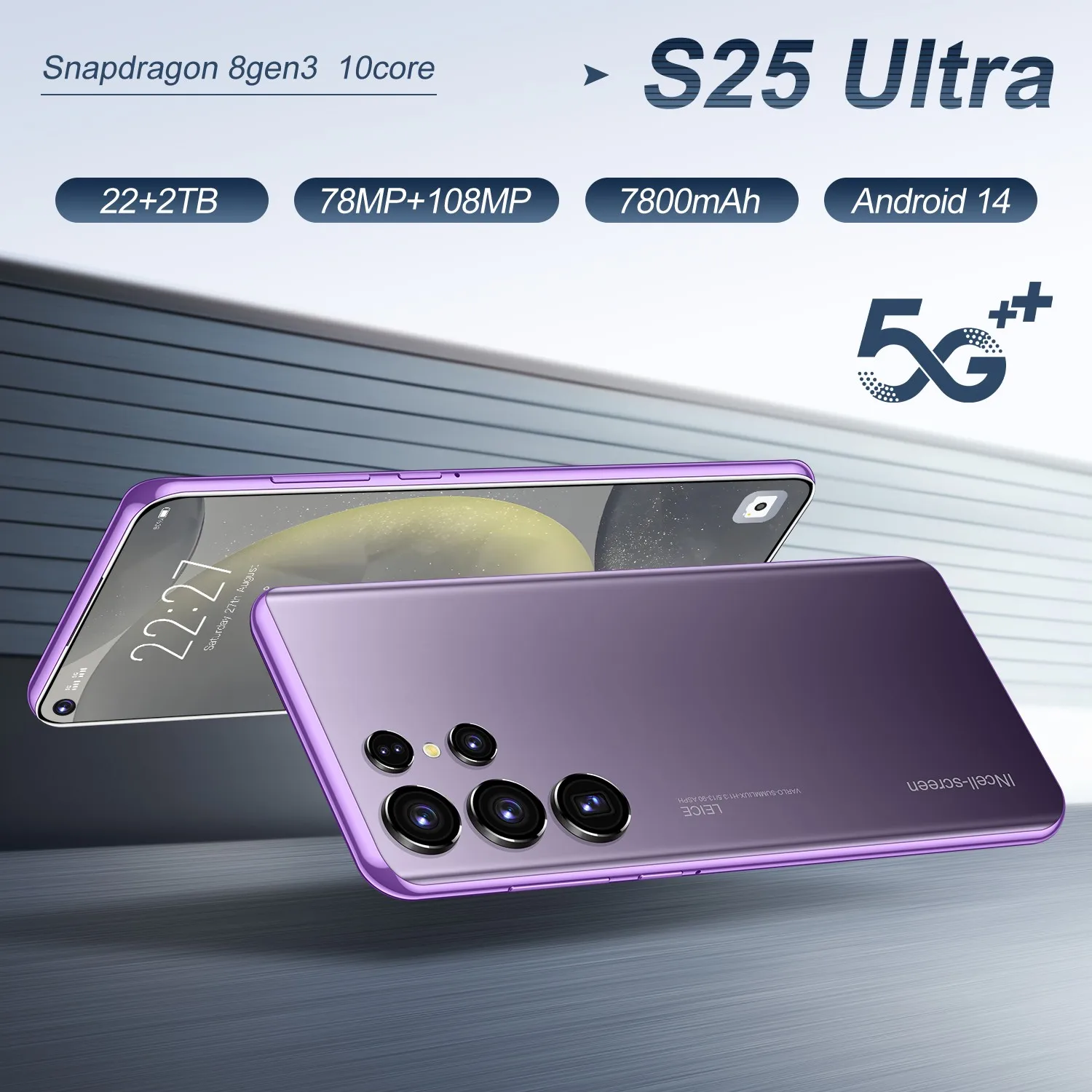 Oryginalny S25 Ultra smartfon 5G 7.3 o wysokiej rozdzielczości Snapdragon 8 gen3 10core telefon dual SIM 7800mAh odblokowanie Android 14