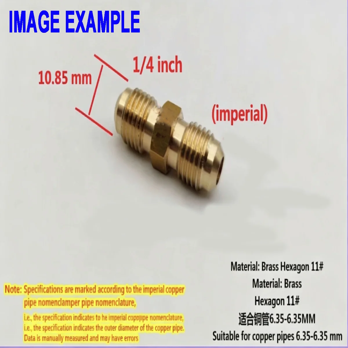 

Brass Air Conditioner Coupling Forged SAE 1/4 3/8 1/2 3/4 fit UNF Thread Straight Reducing Flare Connector Pipe Fitting Adapeter