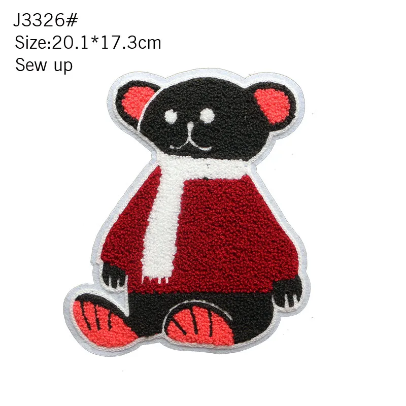 Cute Cartoon Plush Rabbit, Bear And Wolf, Jacket, Sticker, DIY, Animation, Children\'s Sewing Clothing, Embroidery Badge, 1 Piece