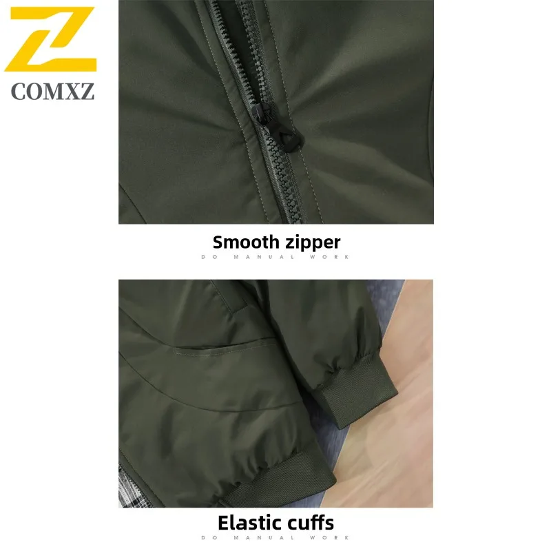 COMXZ Men Baseball Down Jacket Couple Flight Jacket Thickened Padded coats Thermal Winter Lightweight Coat Solid Color Jacket