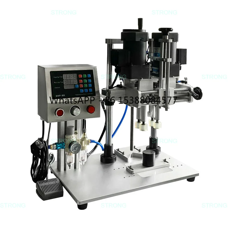 

Small Four Wheel Upgrade Screw Capping Machine Pneumatic Bottle Locking Machine Duck Mouth Bottle Rolling Machine