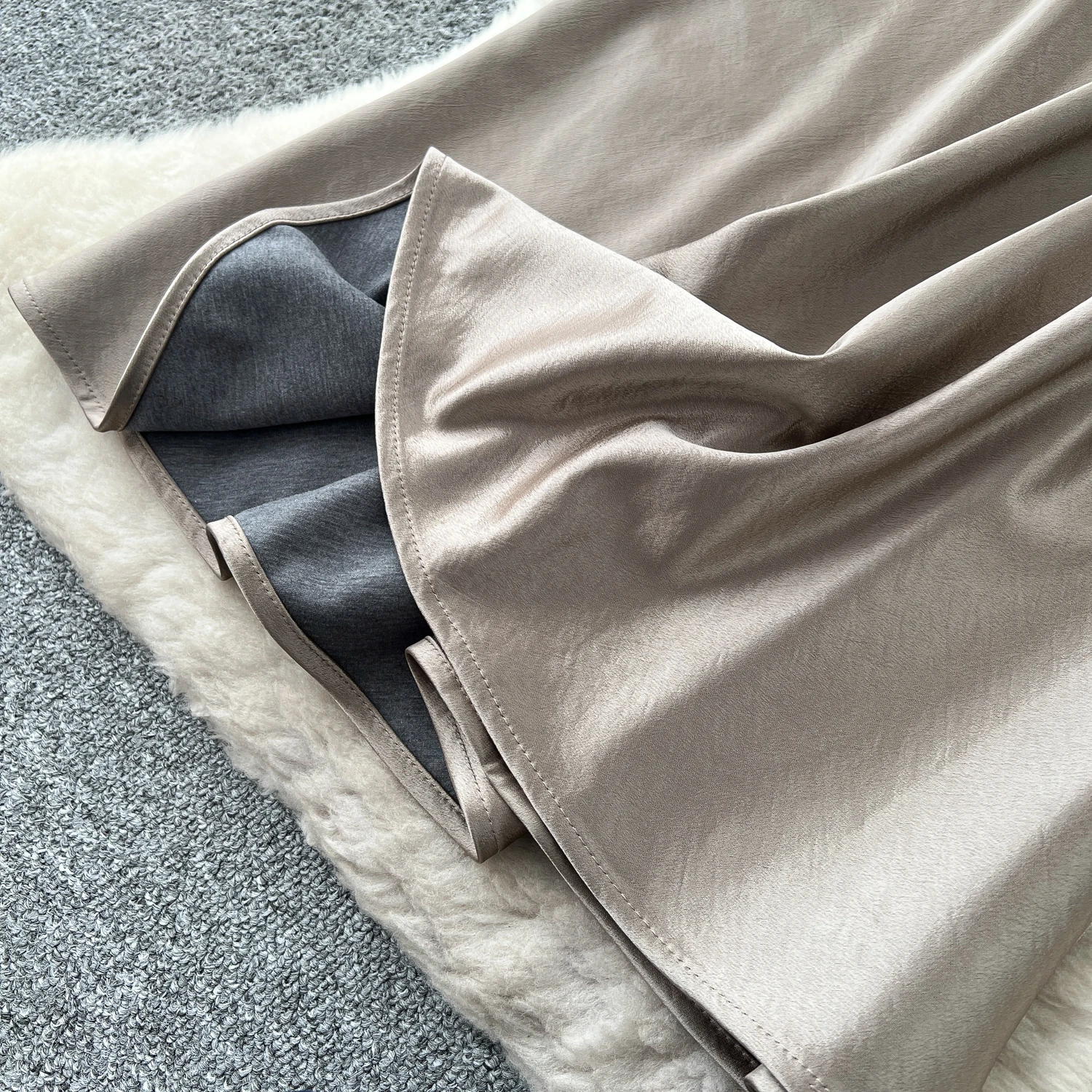 Gonna slim solida in raso sexy da donna Party Fashion Vintage a vita alta Gonne di lusso Abbigliamento donna gotico