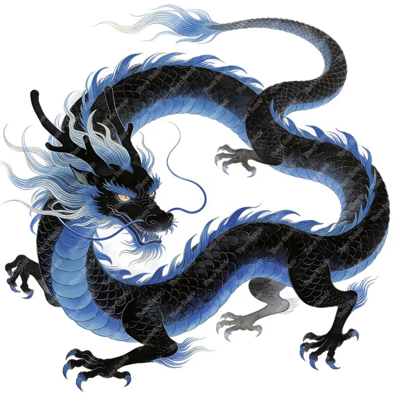 Three Ratels CEE227  Majestic black dragon art wall stickers for home decoration car decals