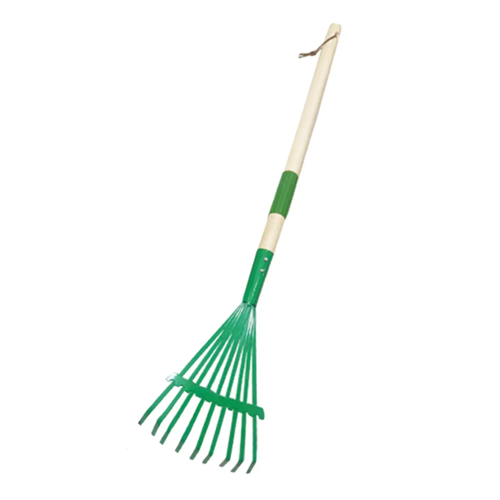 Garden Rake Leaf Rake 9 Tines Ergonomic Leaves Rakes with Long Handle Farming