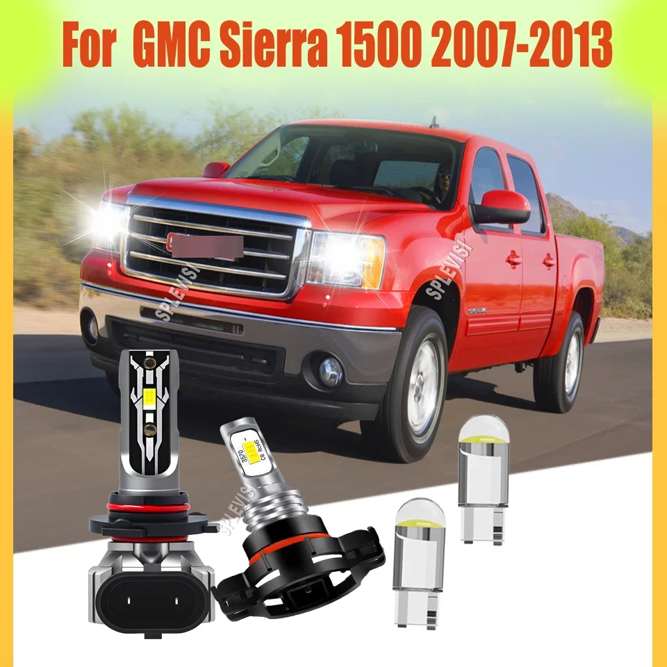 12v Auto Headlight LED Bulbs Foglight -  Improve Nighttime Safety For GMC Sierra 1500 2007 2008 2009 2010 2011 2012 2013