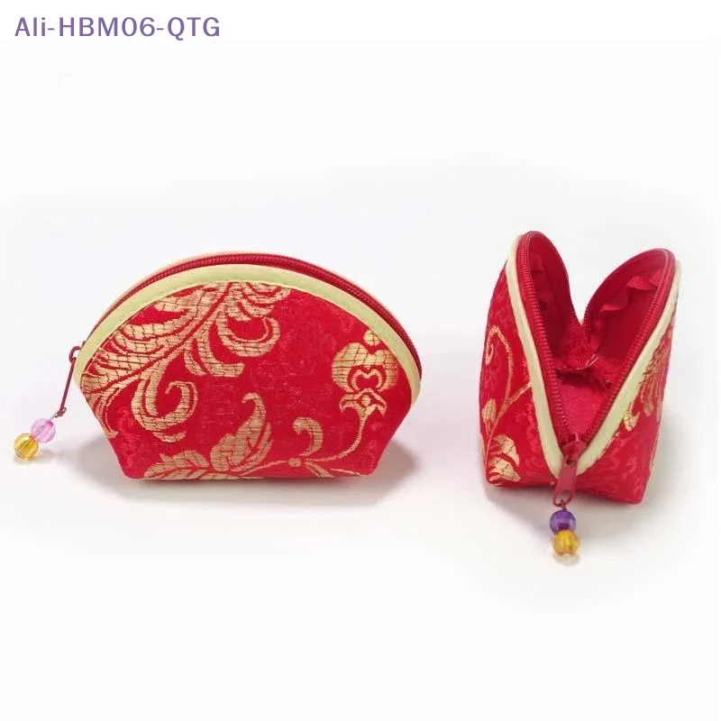 [New] Cloth Zip Embroidery Multi Color Necklaces Case Gift Pouch Women Jewelry Bag Purse Pouch Chinese Style Jewelry Storage Bag