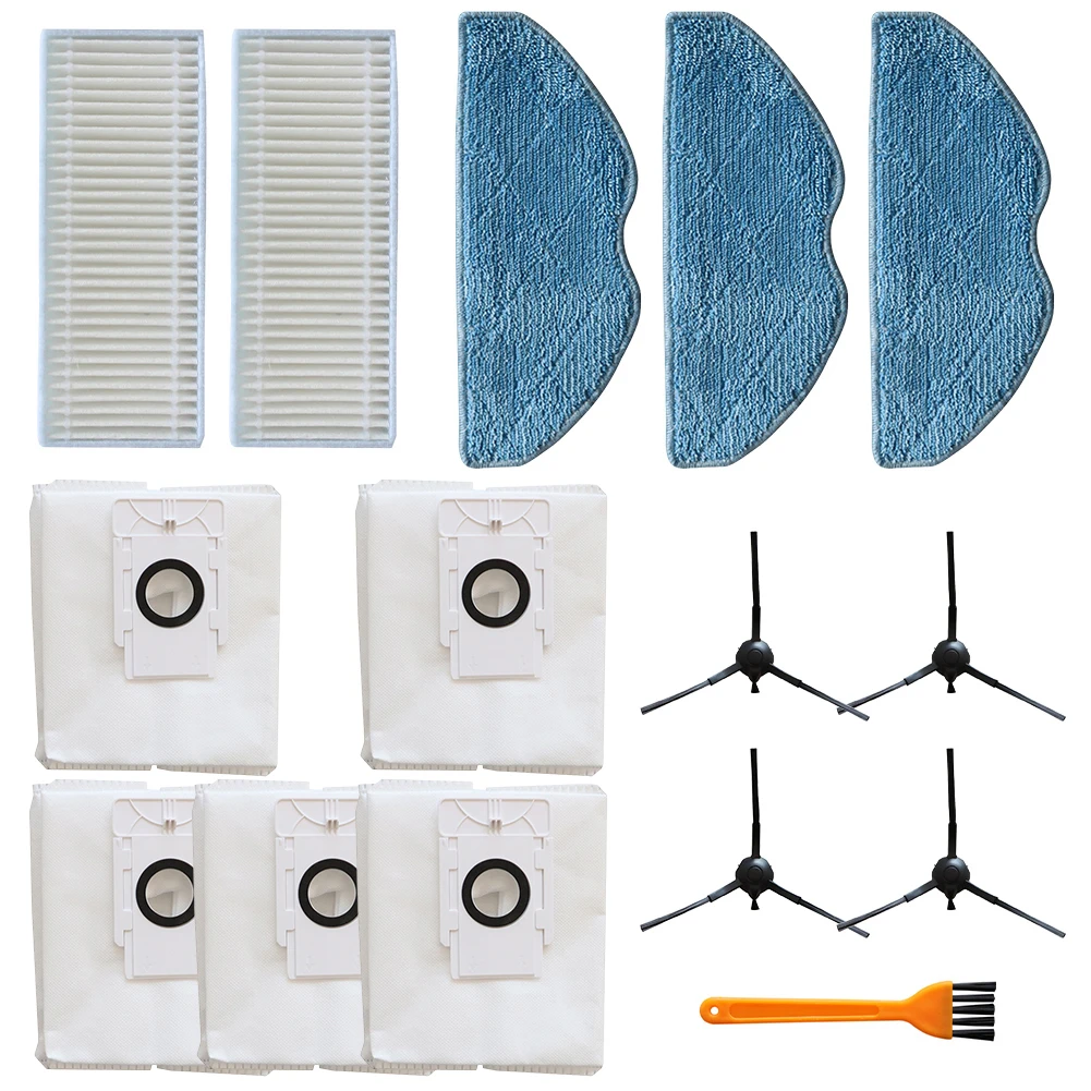 Dust Control Made Easy Comprehensive Accessory Pack of Filters Mop Clothes & Robust Side Brushes for Your For EZVIZ Vacuum