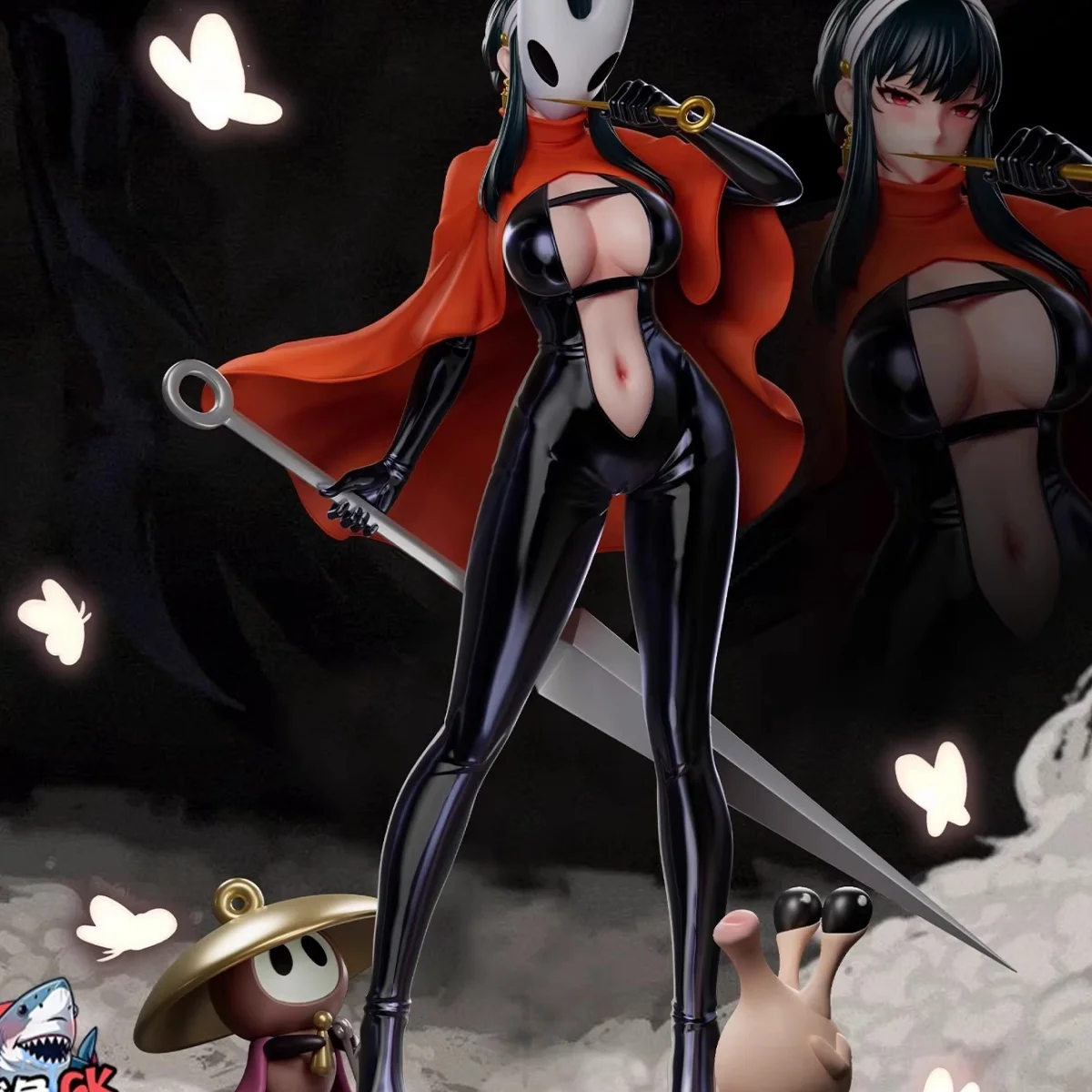 Figura de Anime SPY × Family, Hollow Knight Hornet Yor, Figura de Acción Hentai, Máscara Reemplazable, Modelo Coleccionable de PVC, Muñeca de Juguete
