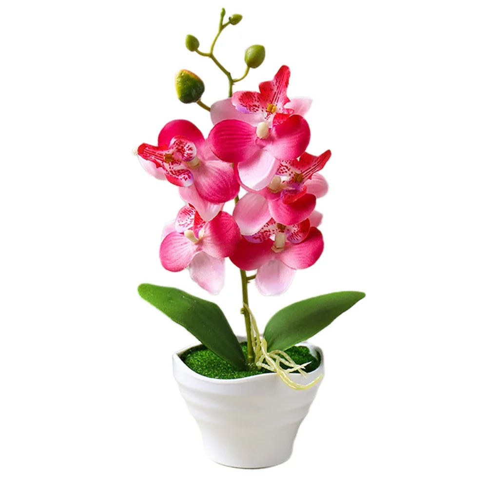 Künstliche Blume fünfköpfige Phalaenopsis Bonsai Garten dekoration künstliche Topfpflanzen Blume Hochzeit Requisiten Party Dekor