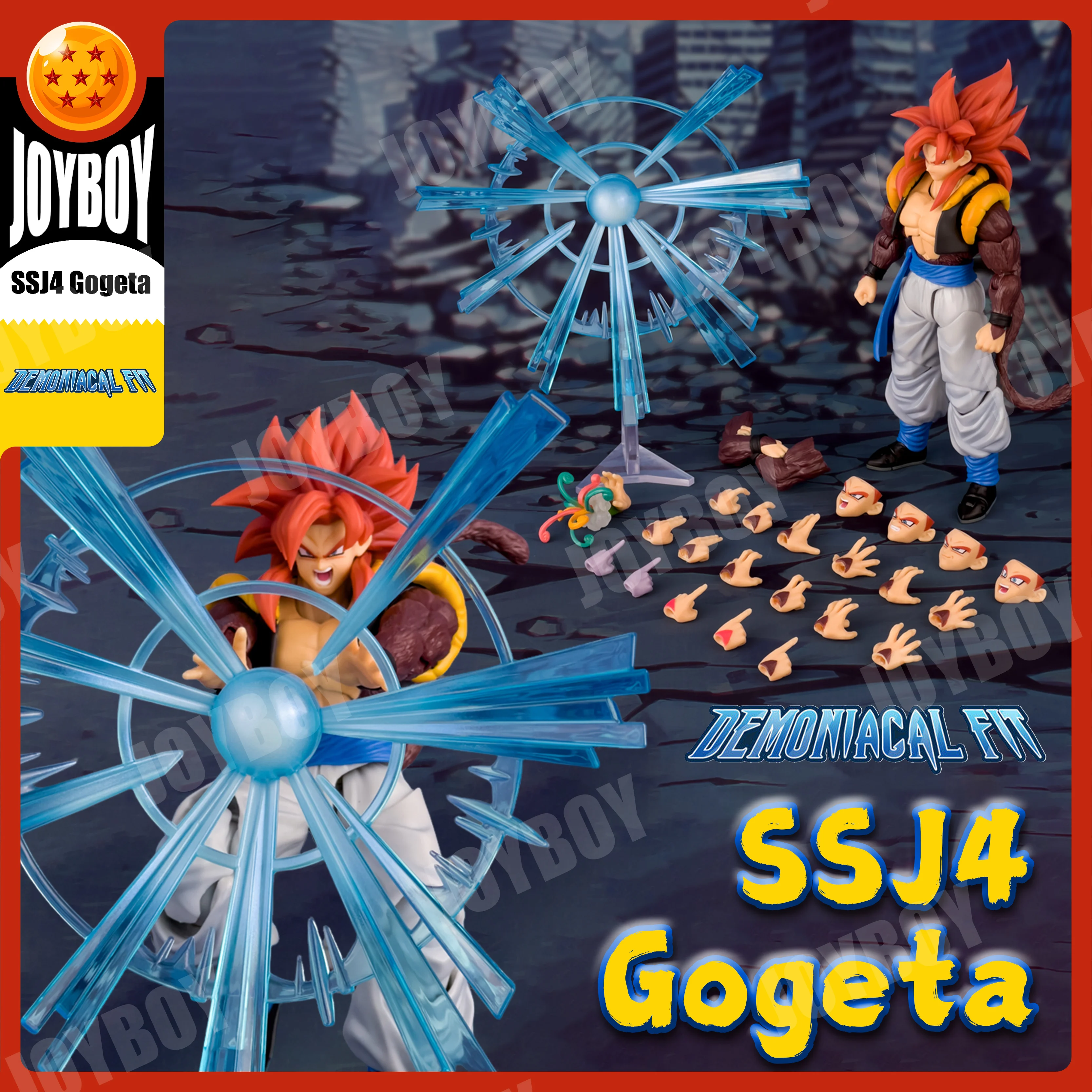 

In Stock Demoniacal Fit Dragon Ball GT SSJ4 Gogeta Action Figure 3.0 Figures Super Saiyan 4 Gogeta Figurine SHF Collectible Toy