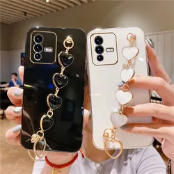 Luxury Plating Love Bracelet Anti-fall Case for vivo V23 5G Cases For Vivo V23 Pro Sexy Cover Case vivoV23 V 23