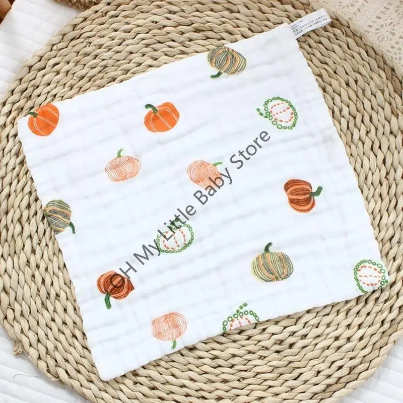

M76C Baby Washcloth 6-Layer Cotton Square Face Towel for Sensitive Skin Newborns Teething Time Small Handkerchief