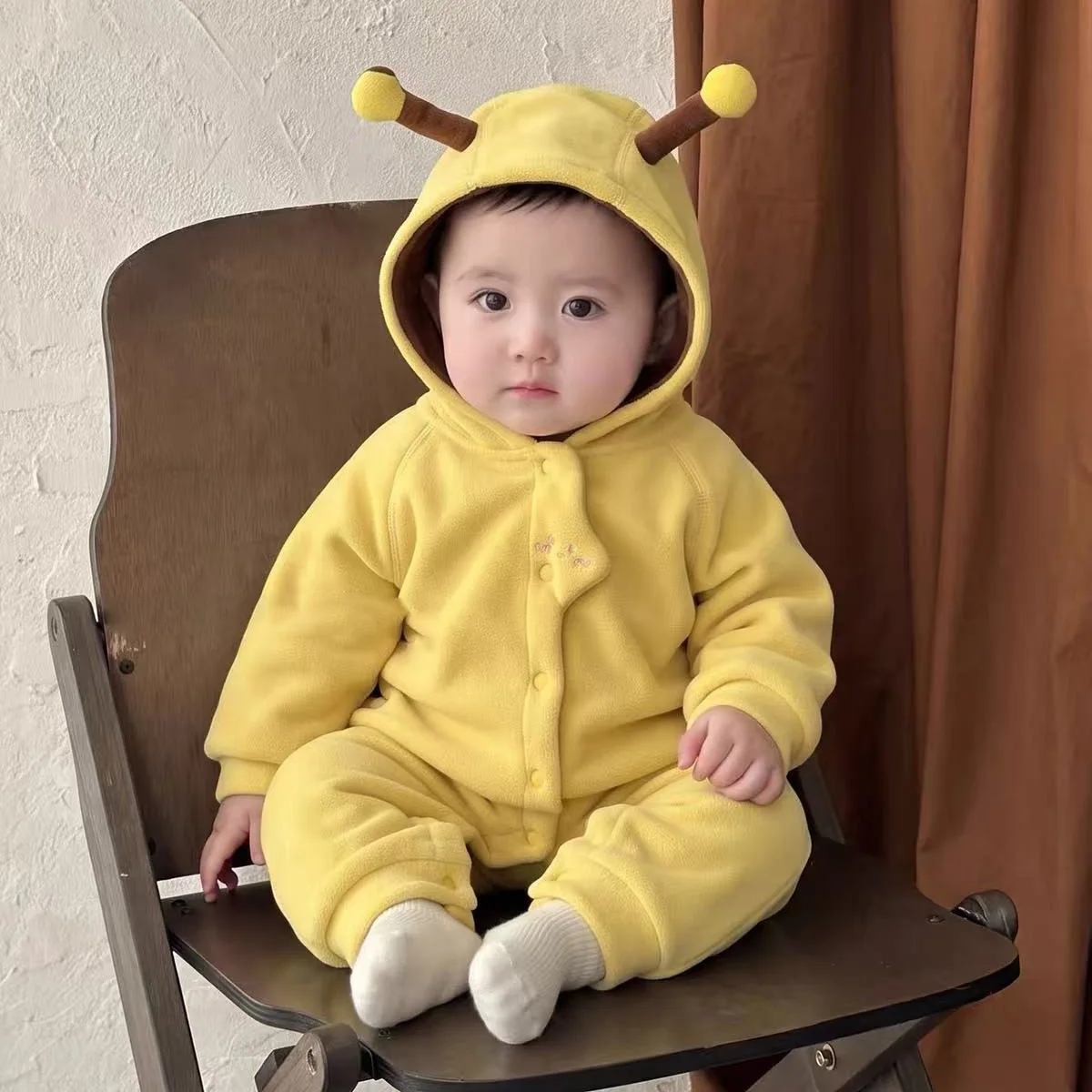 Nuevo Mono de Forro Polar para Bebé Niño, Diseño de Dibujos Animados, Cálido para Otoño e Invierno, Pelele para Bebés de un Mes, Ropa para Salir