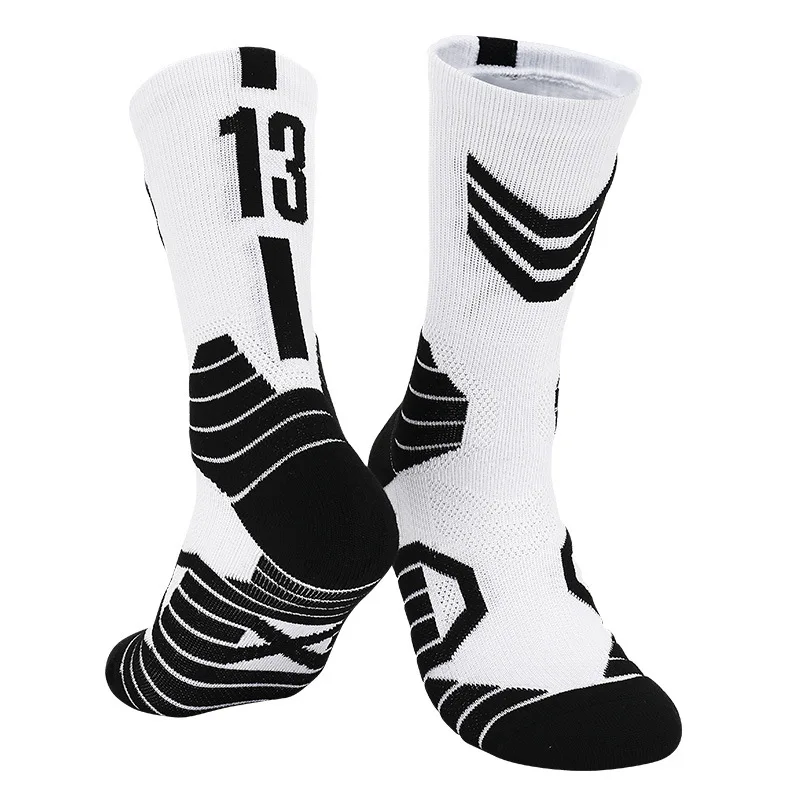 Socks Outdoor Long Man Sports Breathable Trendy Basketball Socks Anti Slip Profession Cycling Socks Basketball Number Socks