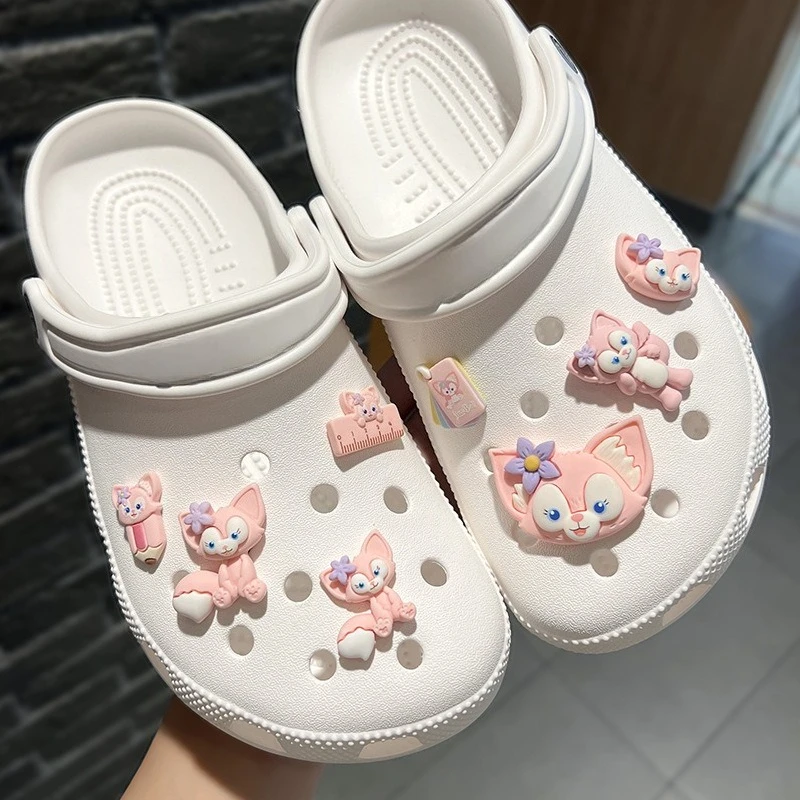 

MINISO животная серия мультфильм подвески для обуви очаровательная лиса DIY украшения для сандалий и сабо персонализированный подарок для мальчиков и девочек