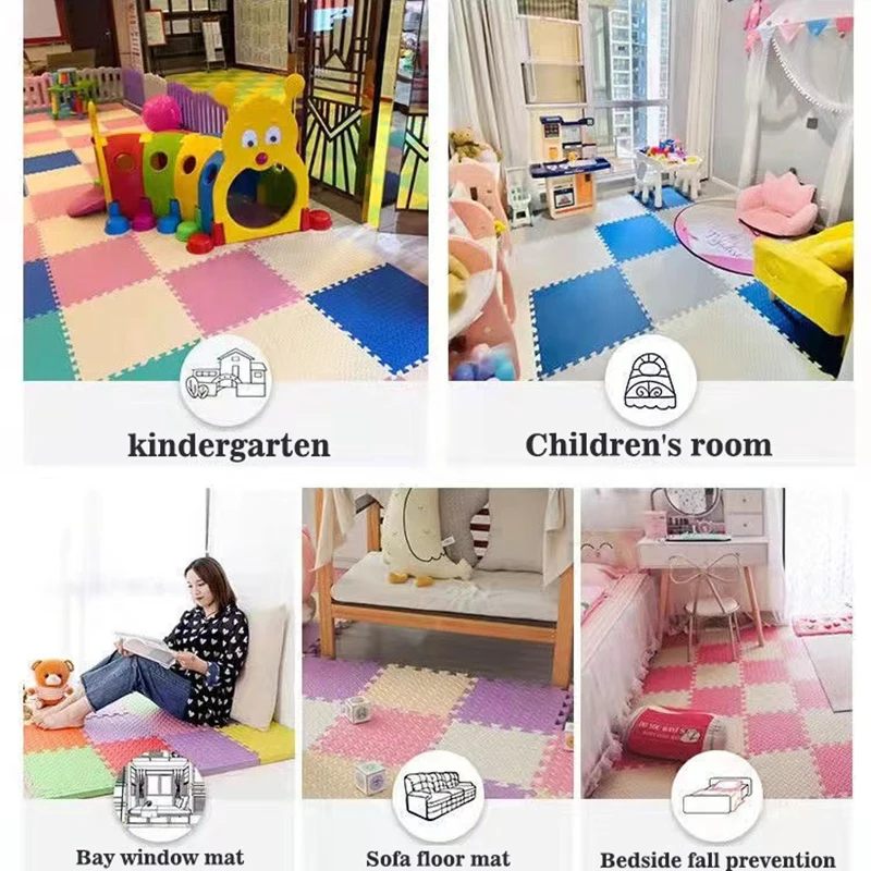 4pcs 30x2.5cm Baby Puzzle Mat Floor Kids Carpet Babe Mattress EVA Foam Baby Blanket Educational Toys Play Mat for Children