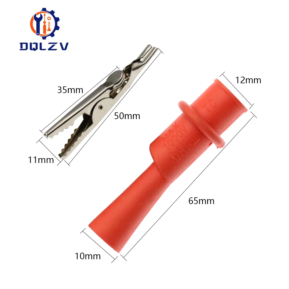 Crocodile Alligator Clips Clamps for Multimeter Tester Probe Insulated Crocodile Test Clip Connector