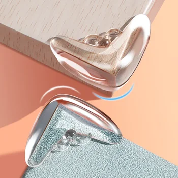 10 قطعة سلامة الطفل ركن الحرس الأطفال المضادة للتصادم زاوية لينة شفافة فراشة الدب باو الجدول زوايا حافة غطاء وقائي