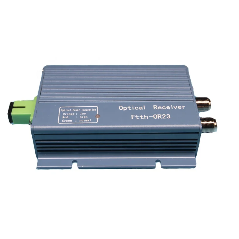 

High Level 100dbuv Optical Receiver 2 Outputs Digital Analog CATV WDM FTTH Micro Mini Fiber Receiver 1550nm Node SC Connector