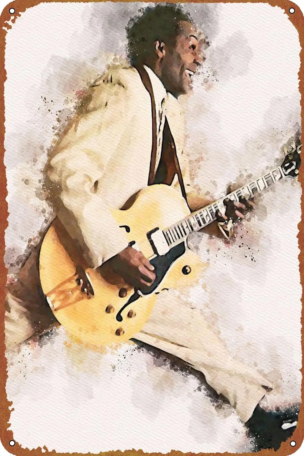 1pcs Chuck Berry Chuck Berry Metal Tin Sign Poster Vintage Art Wall Decor 12 x 8 inch