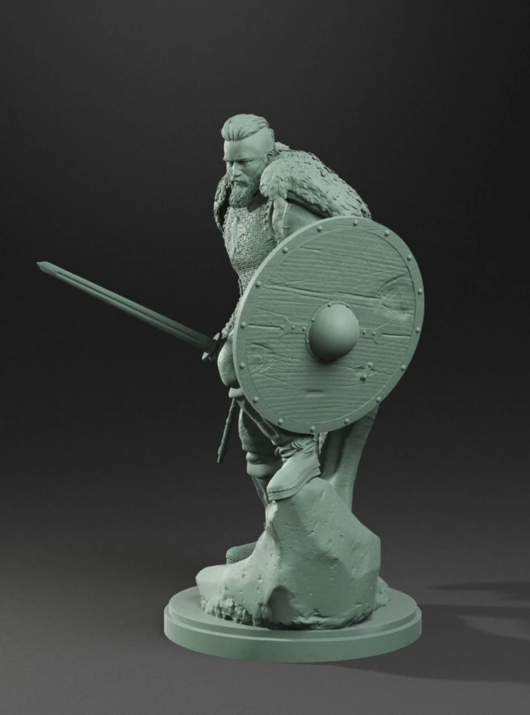 1/24 75Mm 1/18 100Mm Resin Model Kits Viking Soldaat Warrior Figuur Sculptuur Unpainted Geen Kleur RW-577