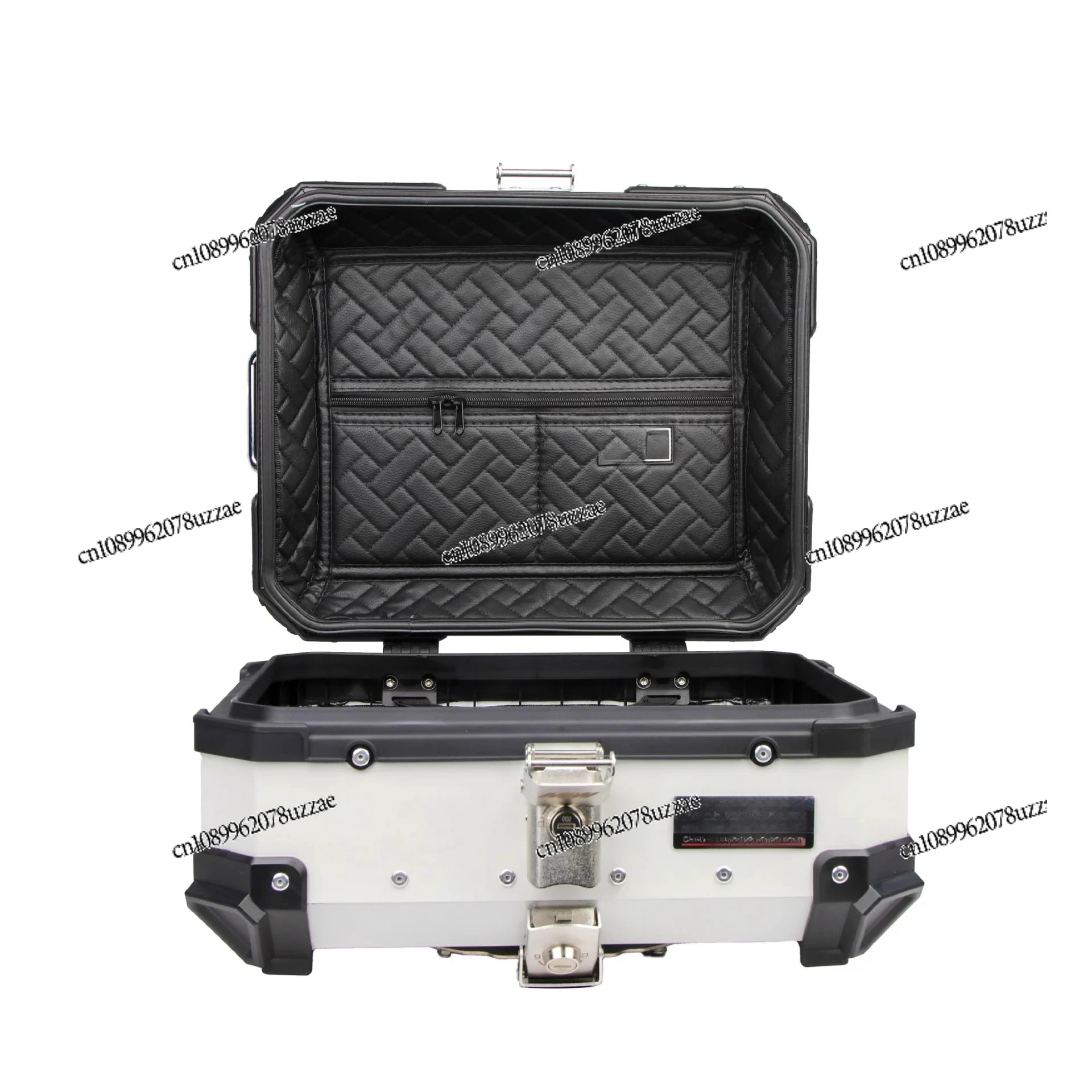 28L flacher schwarzer Motorrad-Kofferraum mit schneller Demontage aus Aluminiumlegierung, einfarbig, für Roller, Elektro-Fahrzeug-Kofferraum