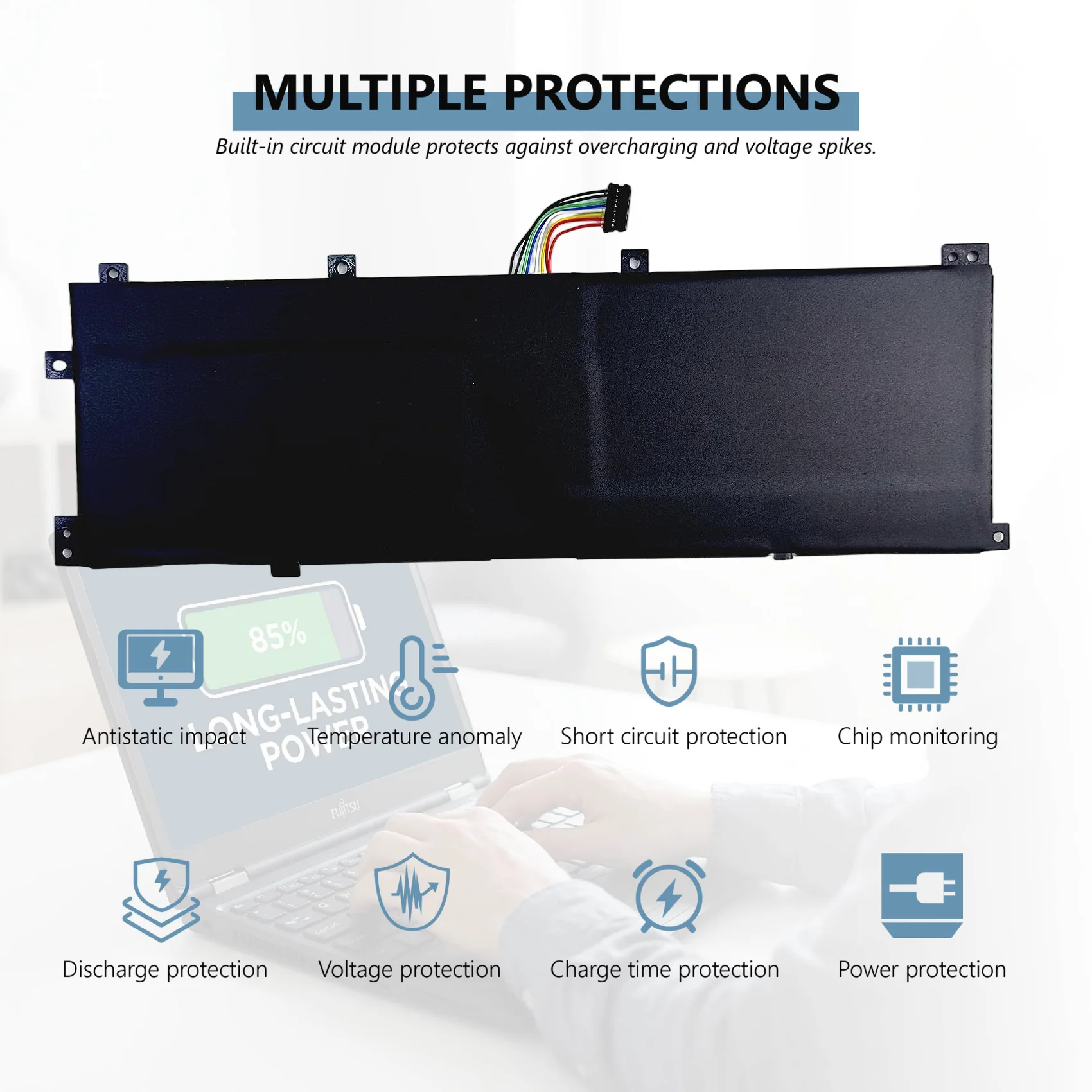 KYTD BSNO4170A5-AT Laptop Battery For Lenovo Miix 510-12ISK 520-12IKB BSNO4170A5-LH 525-12IKB LH5B10L67278 7.68V 39WH 5