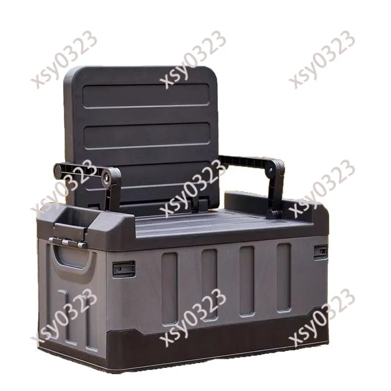 

Foldable Car Storage Box, Adult Seatable Design, Outdoor Camping Fishing Trunk Organizer Container