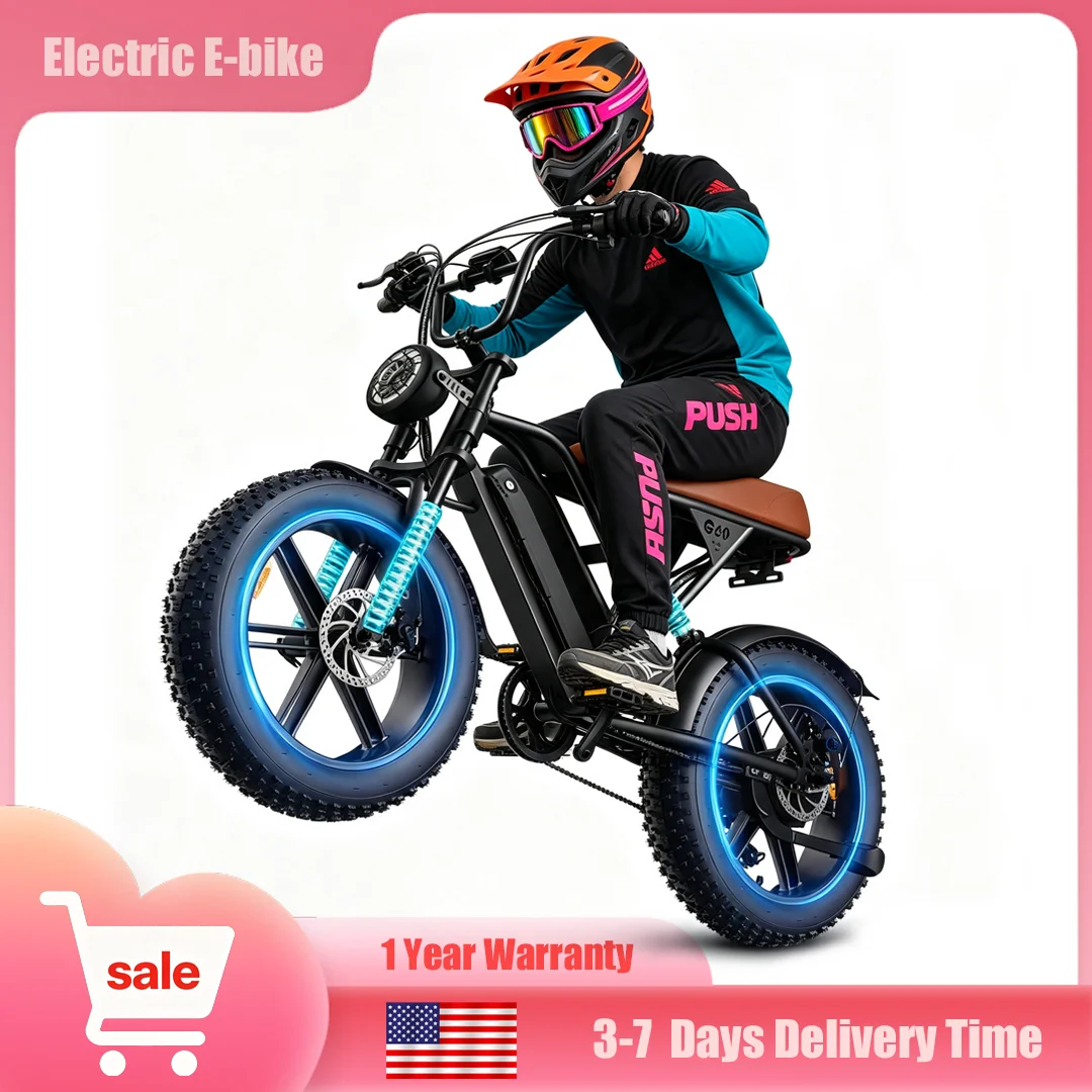 

UL2849 Certified Fat Tire Electric Bike 1500W Peak Motor 20"x4.0 Off-Road E-Bike 65 Mile Range Removable Battery Electric Bicycle