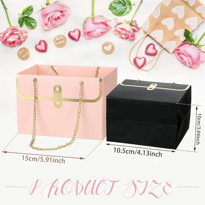 Flower Box Rose Packaging Box Portable Valentine\'s Day Birthday Party Gifts Wrapping Paper Bag Gift Box Candy Cake Flower Shop