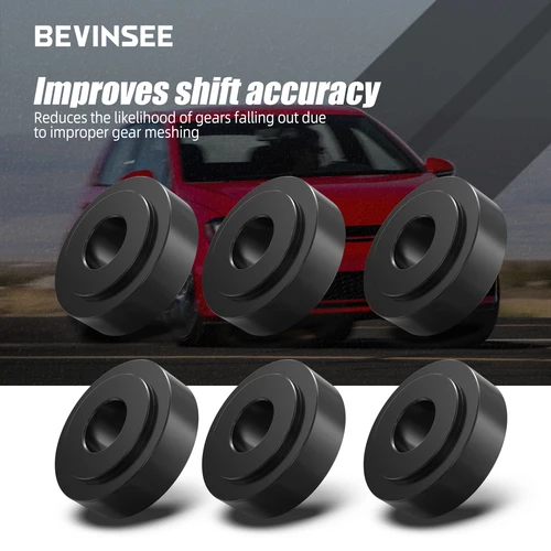 Imagen 2 del producto BEVINSEE Bujes de soporte de palanca de cambios de aluminio macizo para Audi A3 TT para cajas de cambios VW 02A 02J 02M 02Q para Golf 5/6 para Passat B6/B7