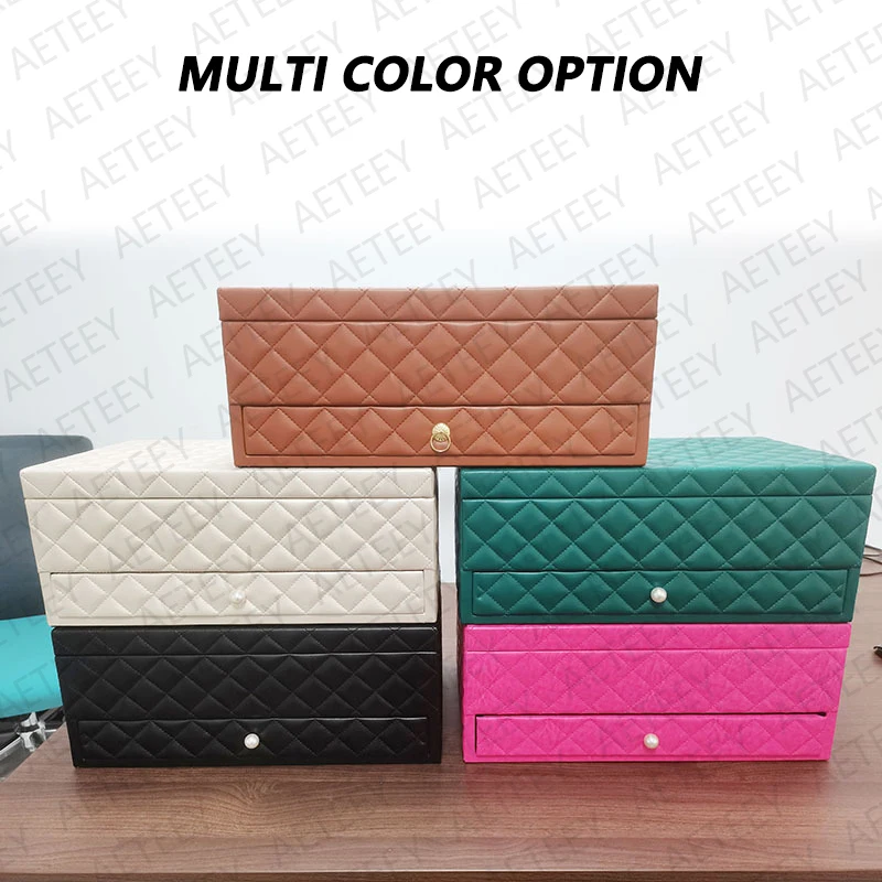 High-end Jewelry Storage Box Carrying Cases Jewelry Display Stand Earring Organizer Car Line Oversized Ring Pendant Jewelry Case