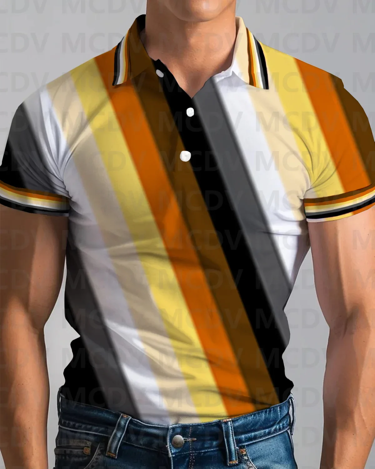 

Men's Rainbow LGBT Bear Claw Bear Tribe Plaid Gay Polo Shirt Summer Streetwear Casual Fashion Men tops