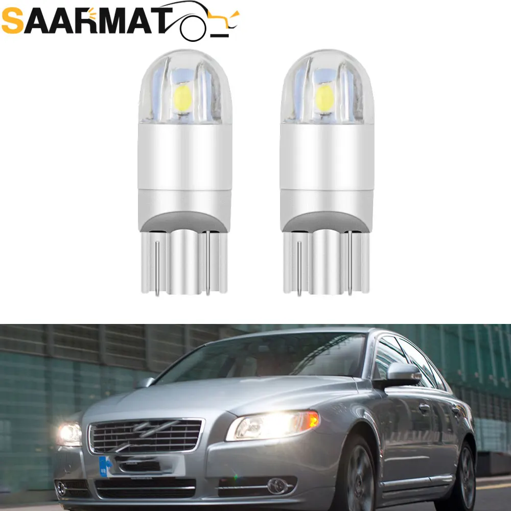 2Pcs LED T10 W5W 194 168 Car Wedge Clearance Lights Parking Light For Volvo S60L S80L XC90 C70 V40 V50 V60 XC60 S40 S60 S80