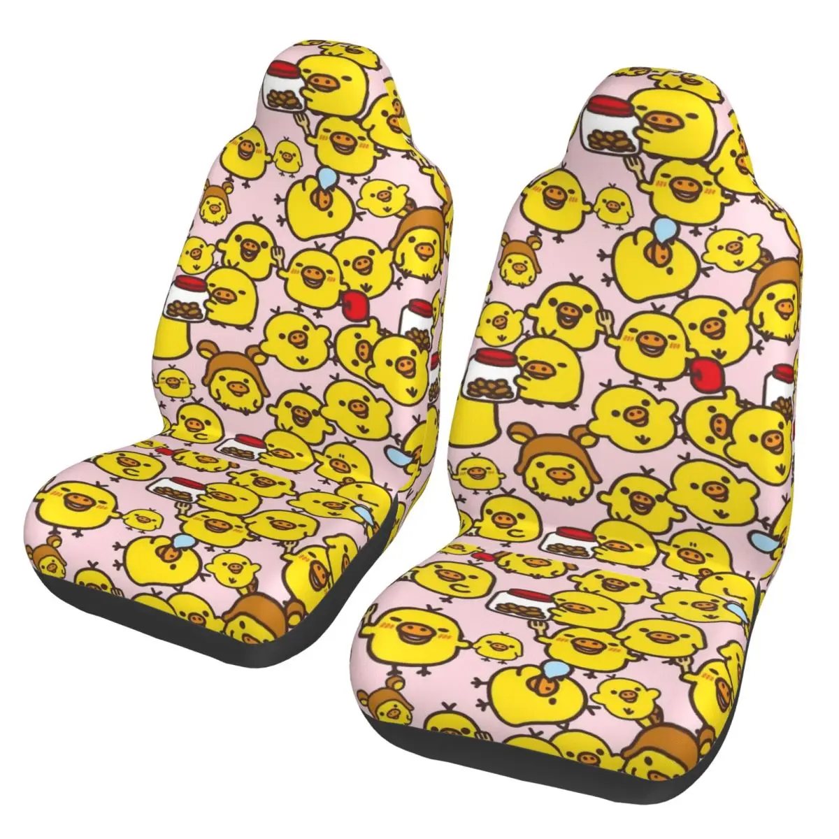 

Cute Kiiroitori Pattern Universal Car Seat Cover Suitable For All Kinds Models Rilakkumas Car Seats Covers Polyester Fishing