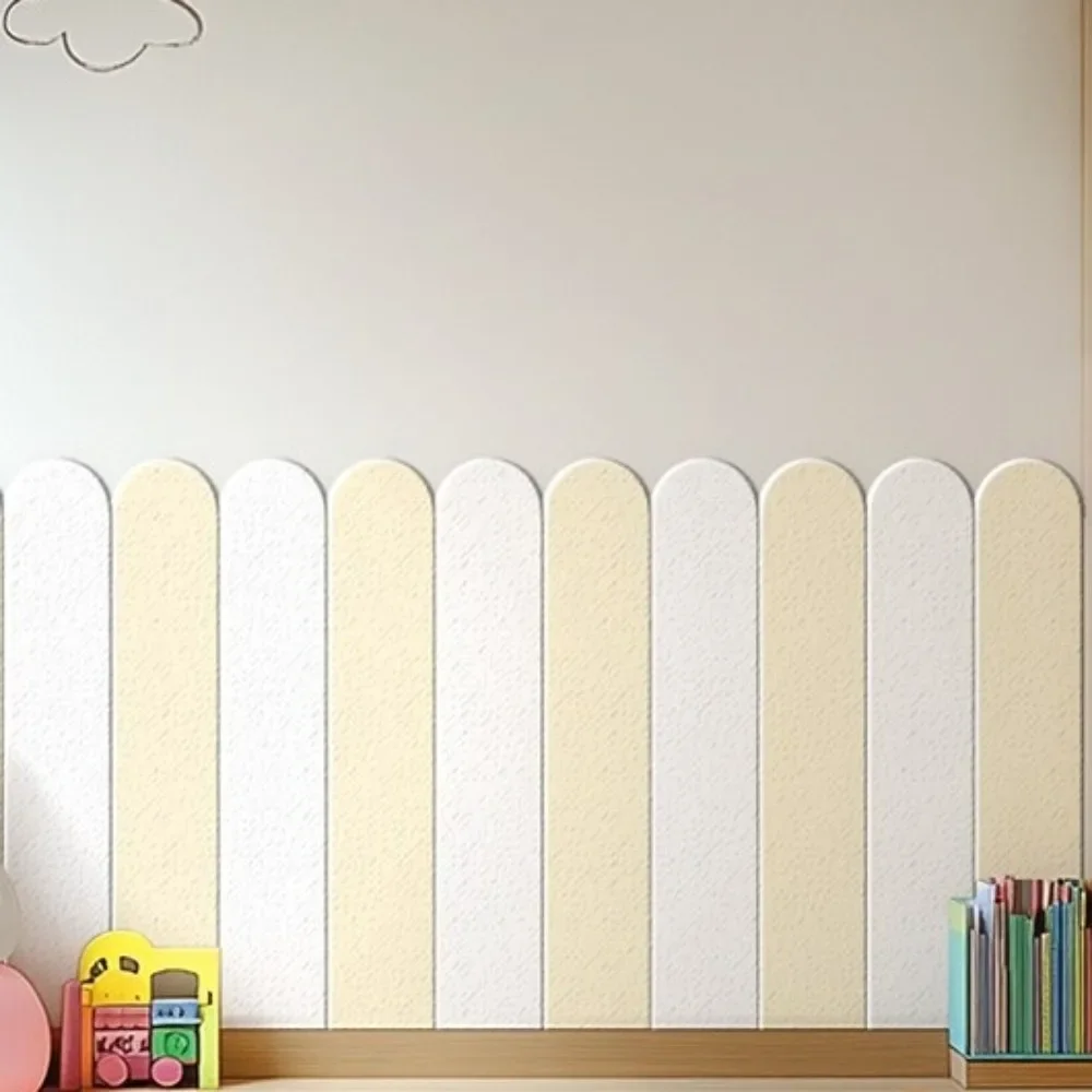 10 pieces/set Self-adhesive Anti-collision Wall Sticker Solid Color Waterproof Moisture Resistant Wallpaper Thickening