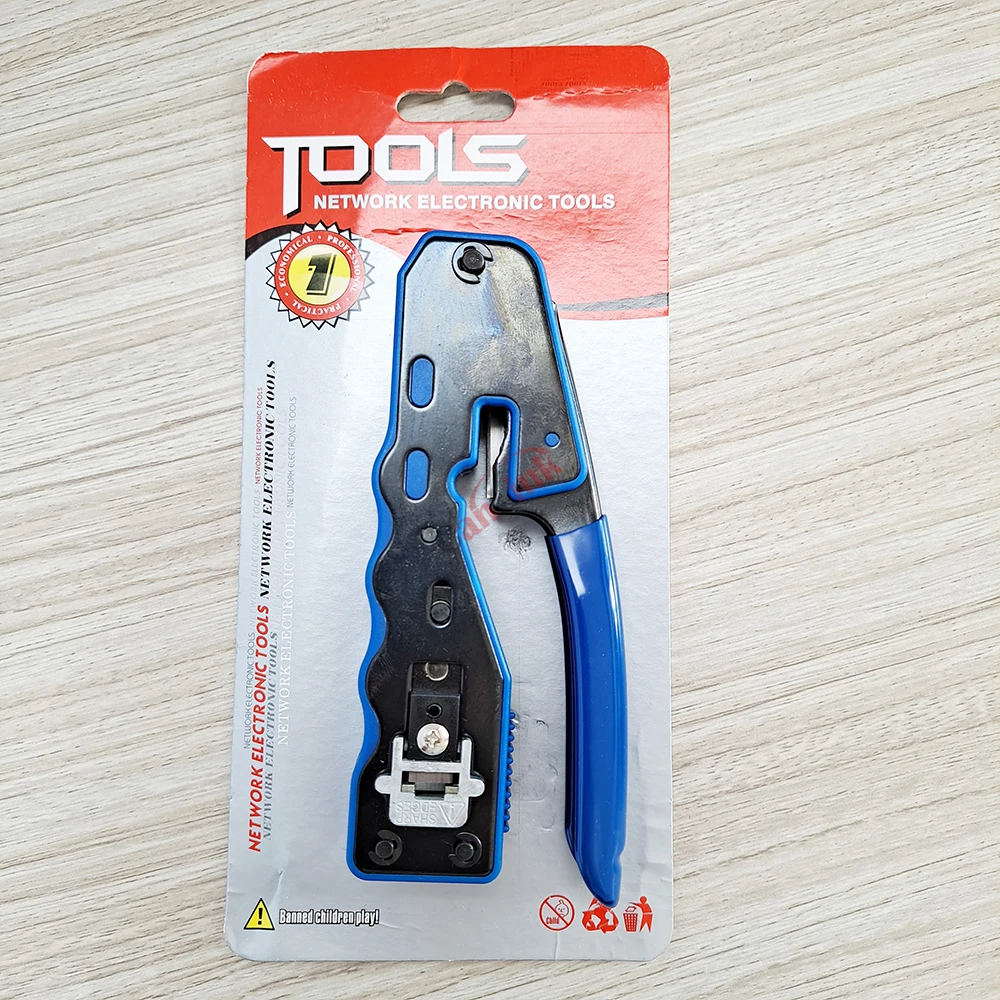 New RJ45 Crimping Tool Pliers Network Crimper Stripper Cutter Ethernet Clip Tongs RG45 Cat6 Cat5e Cat5 Cat3 RJ11 Multi Function