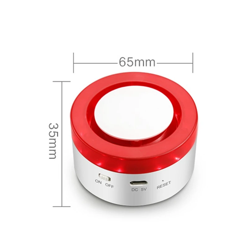 Alarma de luz y sonido de puerta de enlace inteligente, sistema de seguridad para el hogar inteligente 3 en 1, WIFI