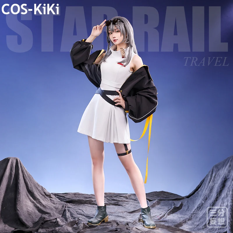 

COS-KiKi Honkai: Star Rail Trailblazer Stelle Game Suit Travel Daily Wear Cosplay Costume Halloween Party Role Play Outfit Women