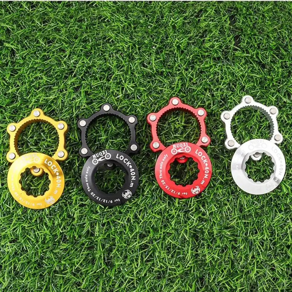 Aluminum Alloy Bike Centerlock To 6-Hole Adapter with Stainless Steel Washer 44mm Axis 6-Hole Bike Washer Gasket Colorful