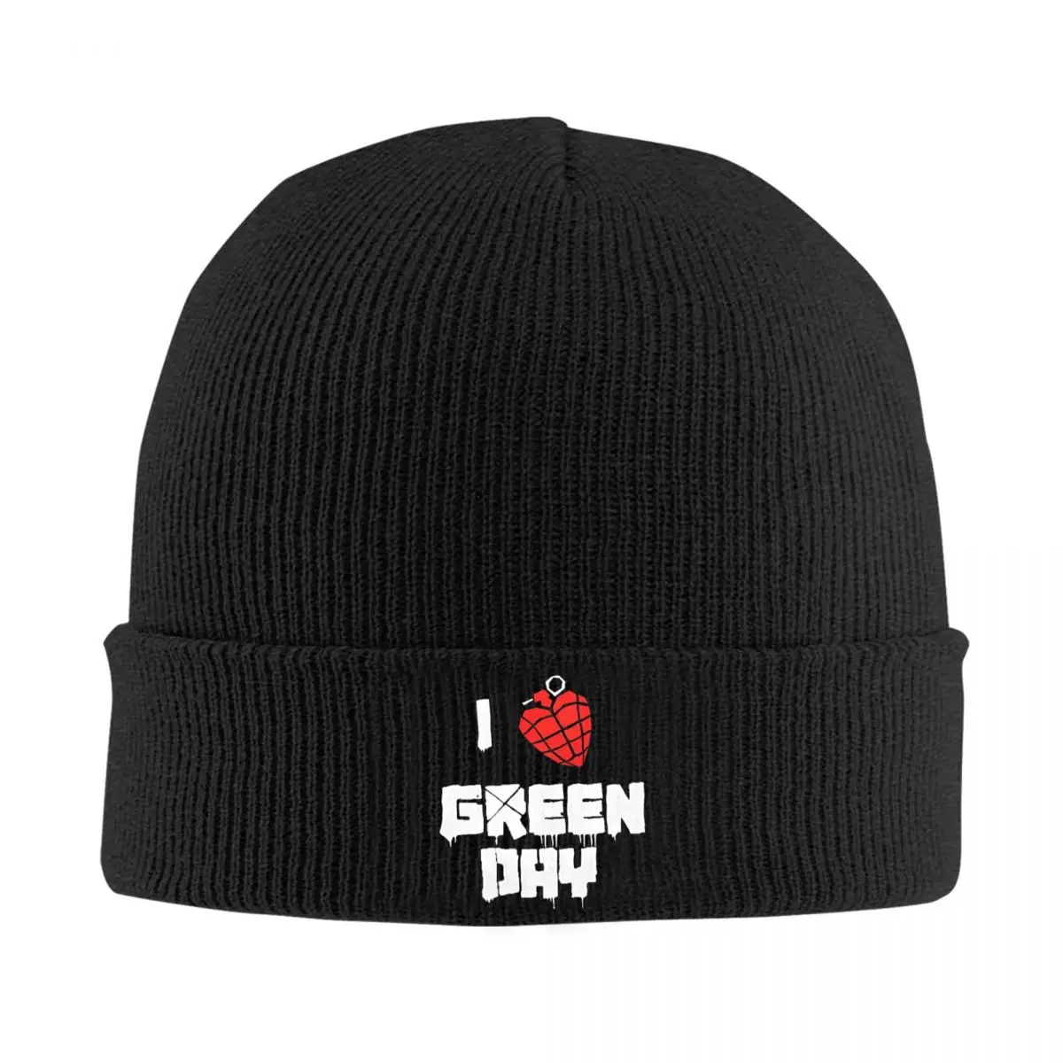 Band Green Days 2024 Tour Beanie Hats Dookie Saviors Vintage Caps Female Male Hippie Knit Hat Spring Printed Elastic Beanie Hat