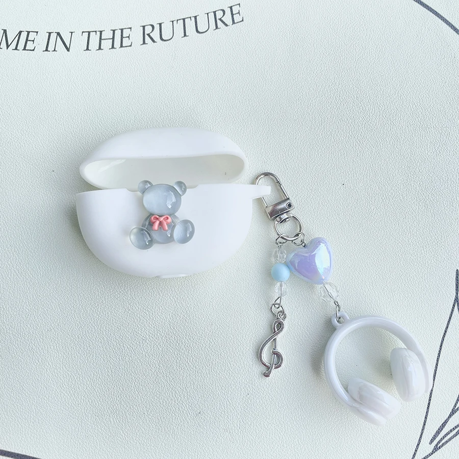 Для Baseus Bowie E10/E11/E5x/E9 чехол милый мультяшный силиконовый чехол для наушников с брелком для Baseus Bowie E5x чехол