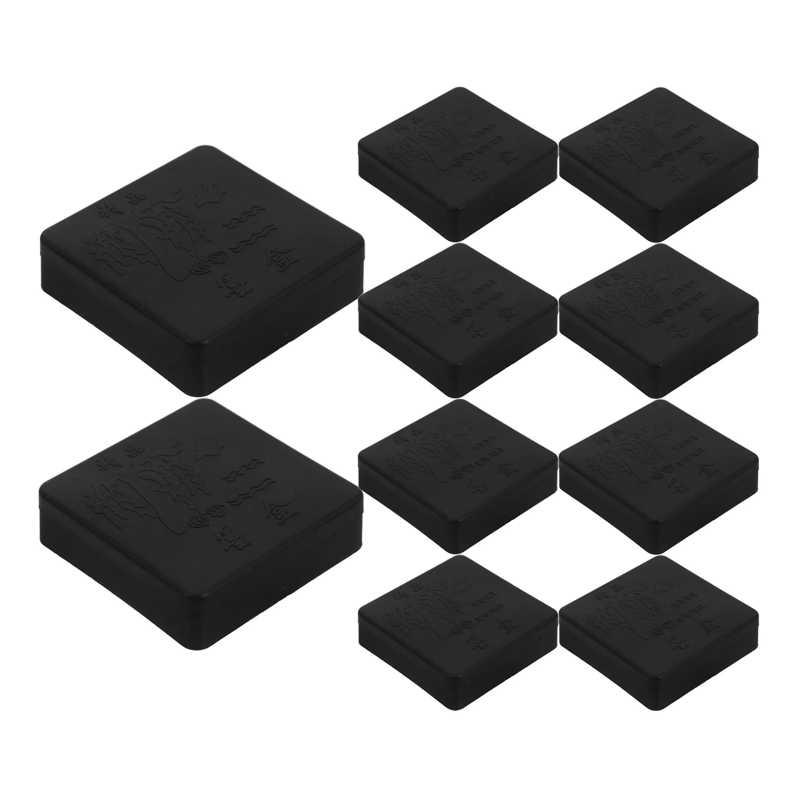 

10pcs Stone Chinese Calligraphy Ink Tray Design Plastic Portable Sumi Ink Well With Lid Practice Accessories