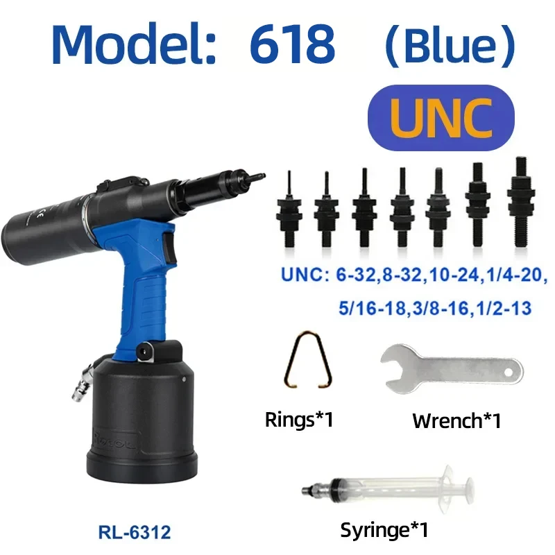 Lichtgewicht pneumatische klinkhamer Automatisch klinkmoerengereedschap M3 tot M12 Hydraulisch industrieel snelklinkgereedschap Verbeterd RL-6312/RL-618
