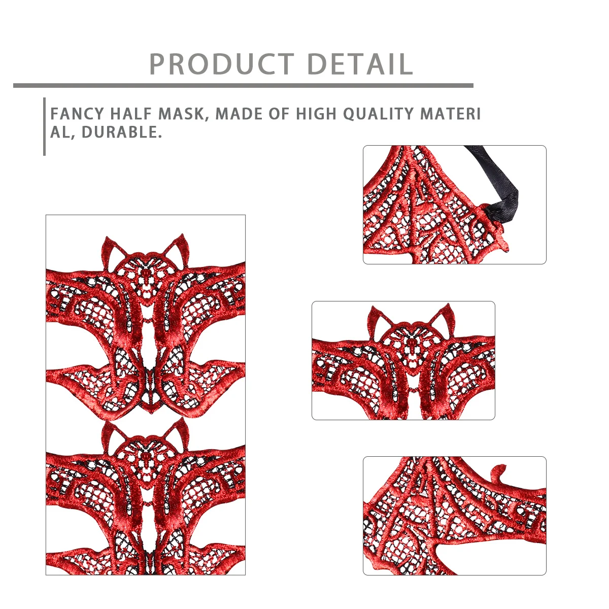 

1 pc Mask Half Face Masquerade For Halloween Party Cosplay Carnival Decor Accessory Mystery Costume Props