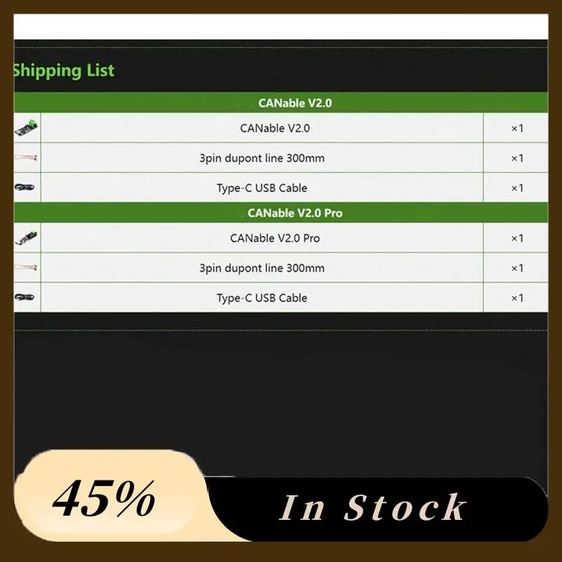 Canable V2.0 Canbus Transceptor USB para PCAN Adaptador analisador de protocolo CAN2.0 Controlador serial fácil de usar
