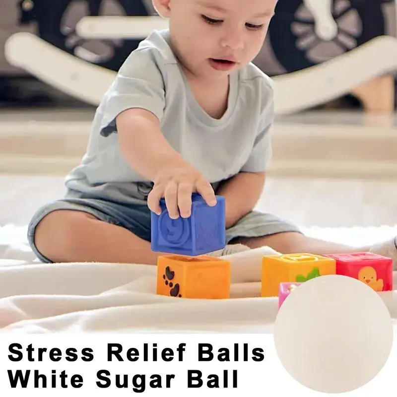 

Sugar Stress Toy High-Elastic TPR White Sugar Ball Squeeze For Joy Pure White Squeeze Dough Toys Sensory Stress Relief Fun For