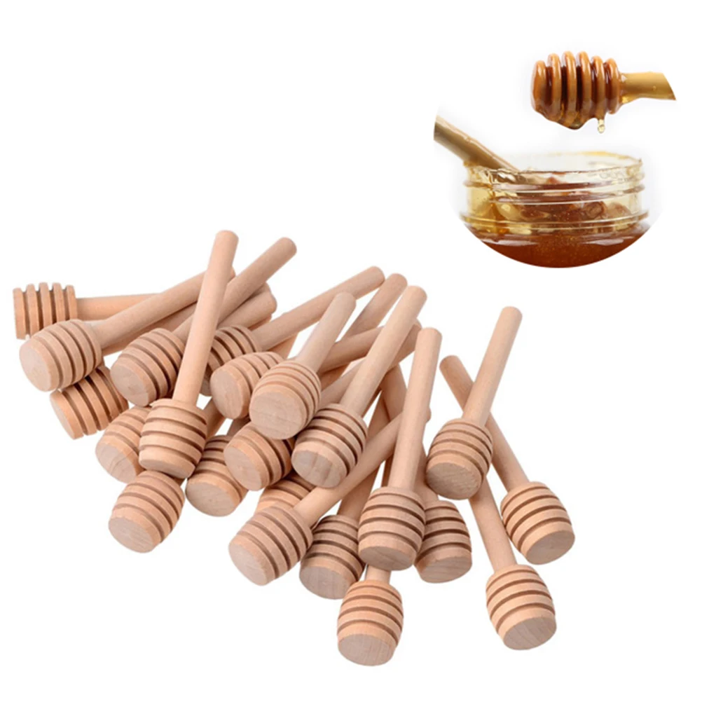 Honey Dipper Mini Stick Sticks Wooden Stirrer Coffee Spoon Syrup Honeycomb Wand Bulk Jar Spoons Stir Wood Stirrers Server