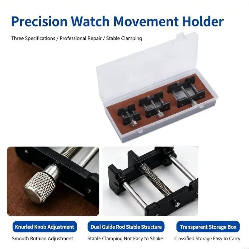 3Pcs Watch Movement Case Holder Bracket Fixed Base Watchmaker Watch Case Clamp Watch Repair Maintenance Tool